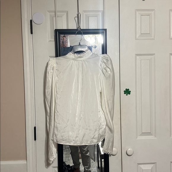 Frame Denim Ivory Blouse with Delicate Details - Picture 1 of 5